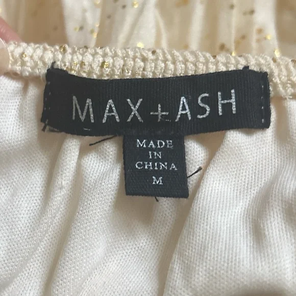 Max + Ash Cream Midi Dress With Gold Dots - Picture 5 of 6